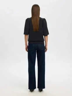 Selected Femme Collegepaidat|Kaikki Paidat>Naisten Pusero, SLFTENNY 3/4 SWEAT TOP NOOS