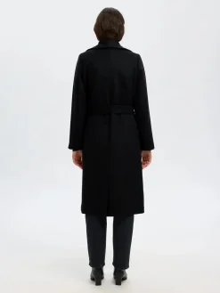 Selected Femme Talvitakit|Villakangastakit>naisten takki SLFROSA LANO COAT, musta