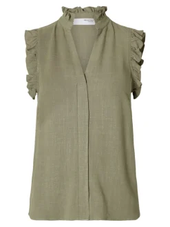 Selected Femme Topit|Kaikki Paidat>naisten toppi, SLFVIVA SL RUFFLE TOP