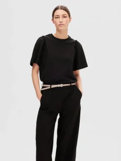 Selected Femme T-Paidat|Kaikki Paidat>Naisten T-Paita, SLFPENELOPE 2/4 RUFFLE TEE