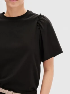 Selected Femme T-Paidat|Kaikki Paidat>Naisten T-Paita, SLFPENELOPE 2/4 RUFFLE TEE