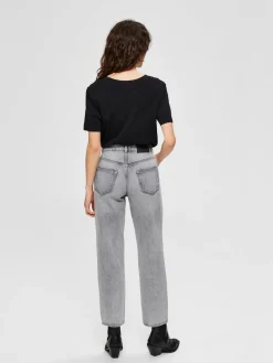 Selected Femme T-Paidat|Kaikki Paidat>Naisten T-paita, SLFSTANDARD SS V-NECK TEE