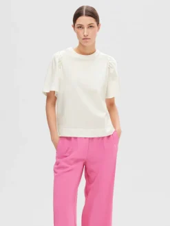 Selected Femme T-Paidat|Kaikki Paidat>Naisten T-Paita, SLFPENELOPE 2/4 RUFFLE TEE