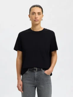 Selected Femme T-Paidat|Kaikki Paidat>Naisten T-Paita, SLFESSENTIAL SS BOXY TEE NOOS