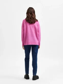 Selected Femme Kaikki Neuleet|Neulepuserot>Naisten Villapaita SLFLULU LS KNIT HIGH NECK NOOS
