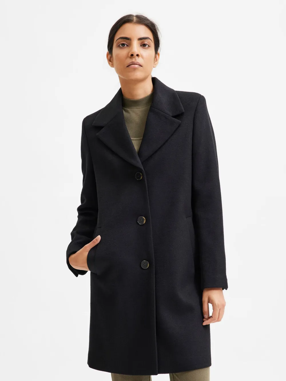 Selected Femme Talvitakit|Villakangastakit>Naisten Villakangastakki, SLFNEW SASJA WOOL COAT NOOS