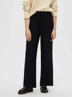 Selected Femme Suorat Housut Ja Kangashousut|Kaikki Housut Ja Farkut>pellavahousut, SLFVIVA-GULIA MW LONG LINEN PANT NOOS