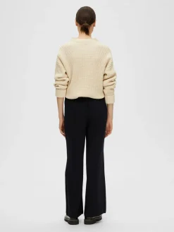 Selected Femme Suorat Housut Ja Kangashousut|Kaikki Housut Ja Farkut>pellavahousut, SLFVIVA-GULIA MW LONG LINEN PANT NOOS