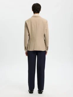 Selected Bleiserit|Kaikki Puvut Ja Bleiserit>miesten bleiseri SLIM-AITOR Jersey BLZ Flex, hiekka