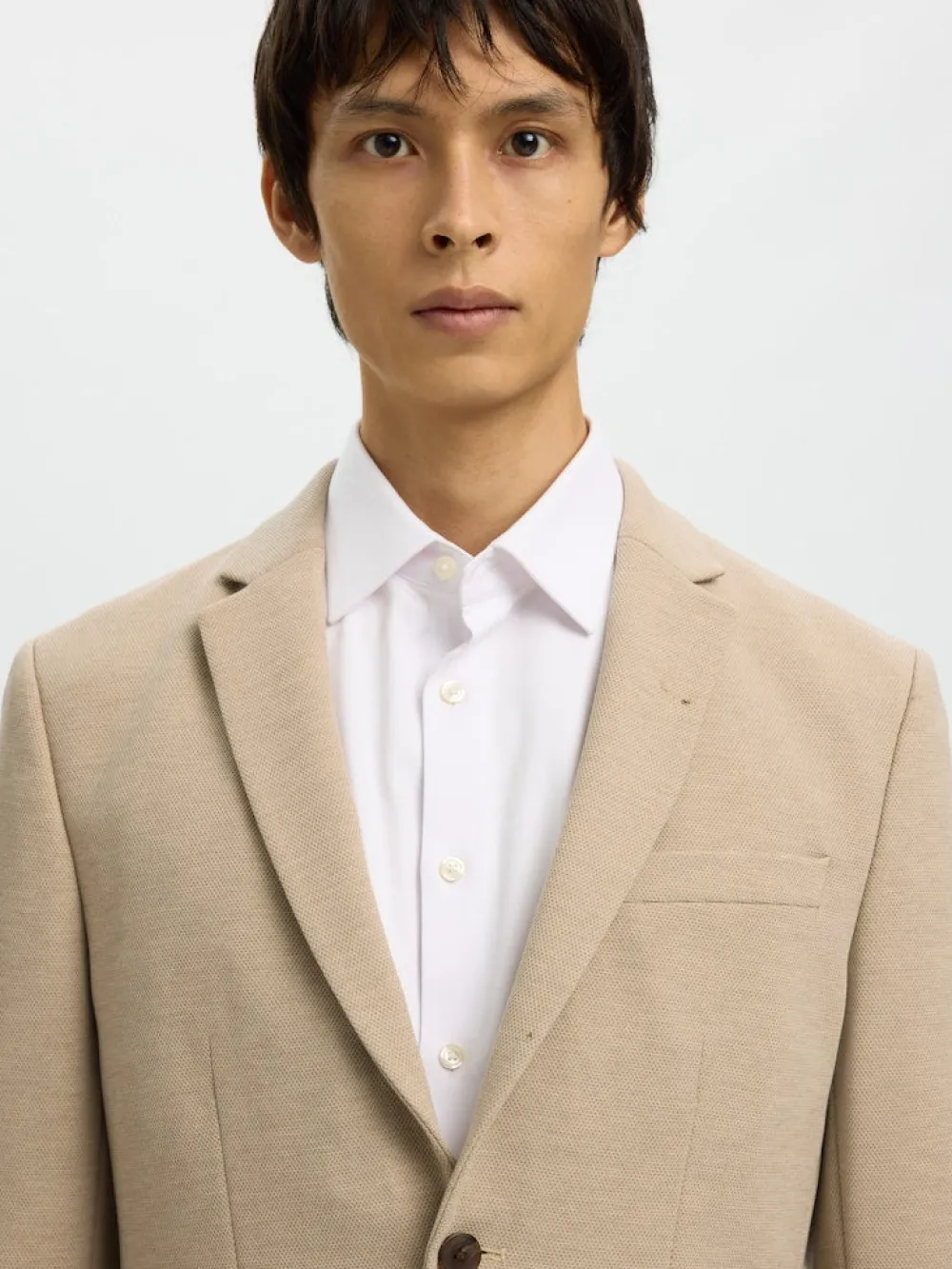 Selected Bleiserit|Kaikki Puvut Ja Bleiserit>miesten bleiseri SLIM-AITOR Jersey BLZ Flex, hiekka