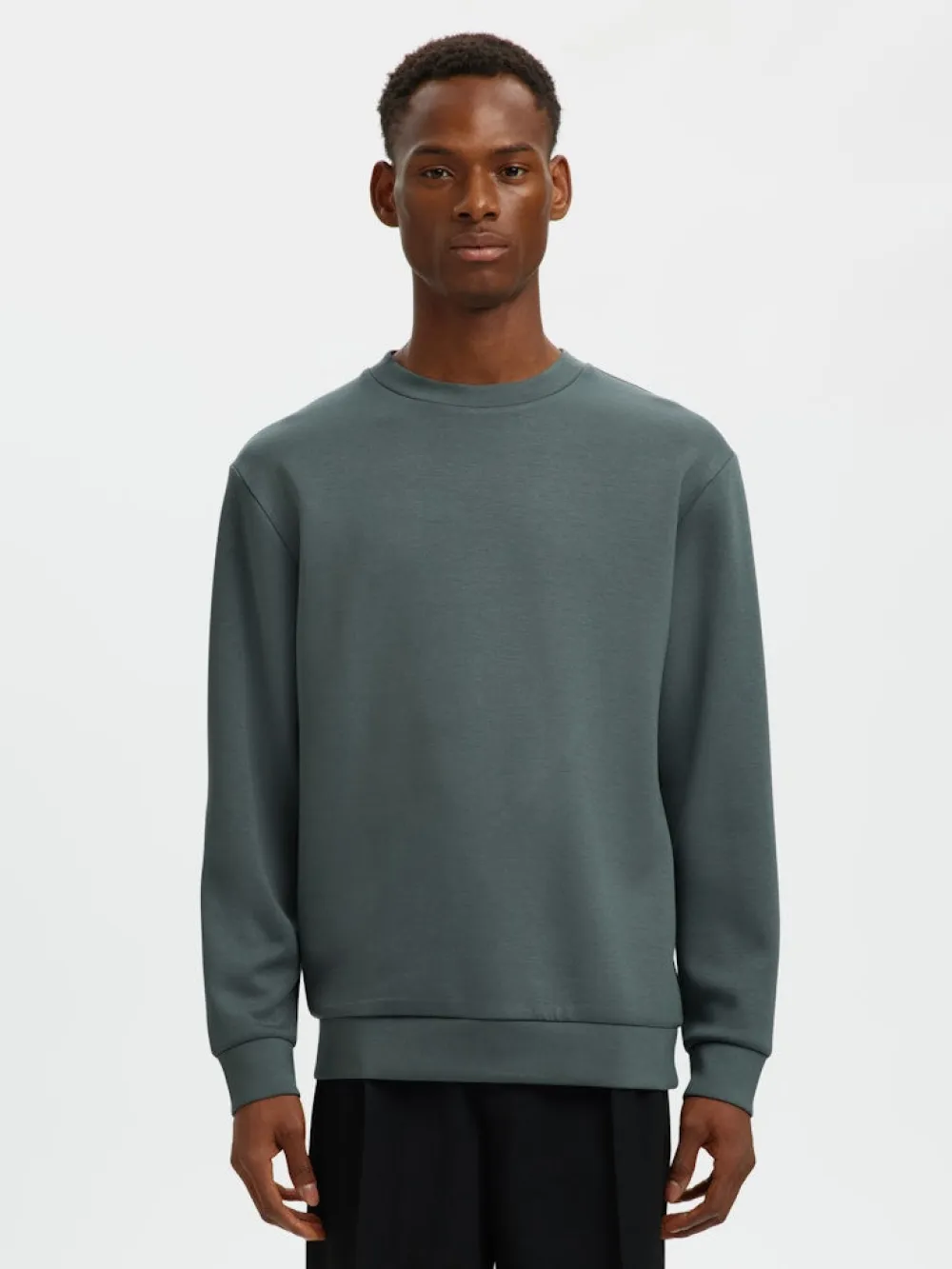 Selected Collegepaidat|Kaikki Paidat>miesten collegepaita MANUEL SOFT CREW NECK,