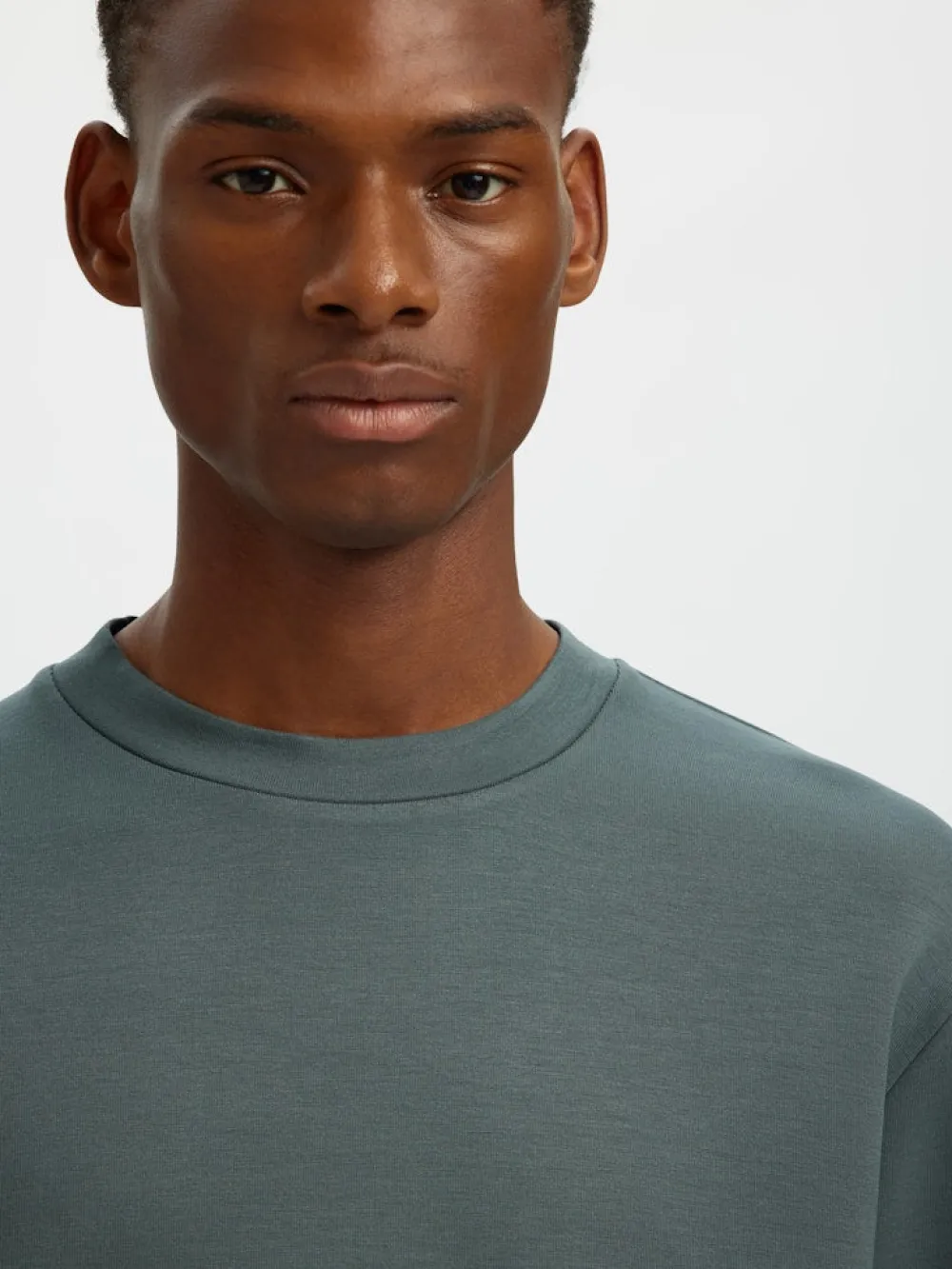 Selected Collegepaidat|Kaikki Paidat>miesten collegepaita MANUEL SOFT CREW NECK,