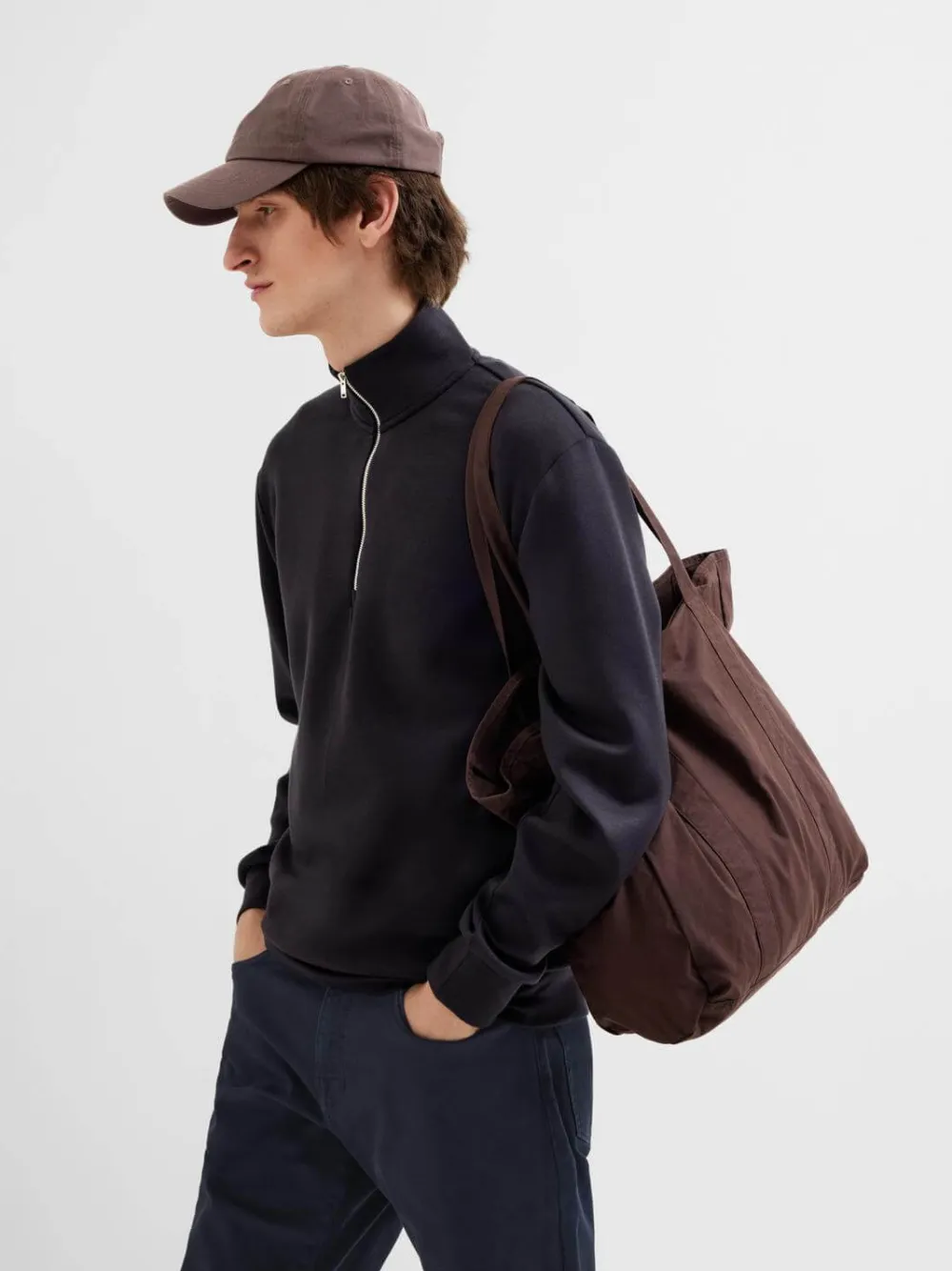 Selected Collegepaidat|Kaikki Paidat>miesten collegepusero, MANUEL SOFT ZIP HIGH NEW SWEAT