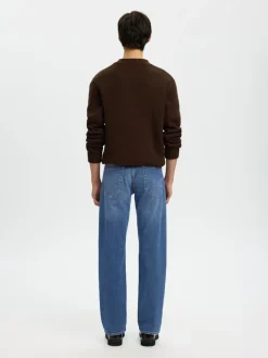 Selected Farkut|Kaikki Housut Ja Farkut>miesten farkut SLH196-STRAIGHT CLEO FLEX MB 616 JNS NOS,