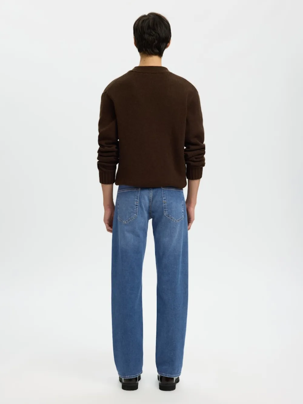 Selected Farkut|Kaikki Housut Ja Farkut>miesten farkut SLH196-STRAIGHT CLEO FLEX MB 616 JNS NOS,