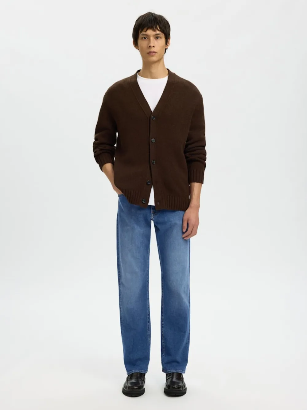 Selected Farkut|Kaikki Housut Ja Farkut>miesten farkut SLH196-STRAIGHT CLEO FLEX MB 616 JNS NOS,