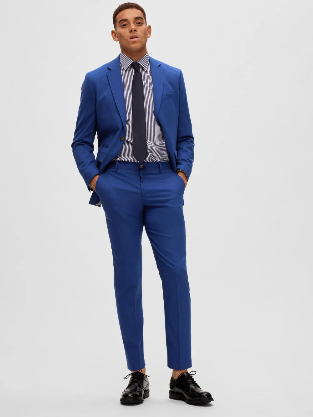 Selected Kaikki Housut Ja Farkut|Suorat Housut>miesten housut SLHSLIM-NEIL TRS, sininen