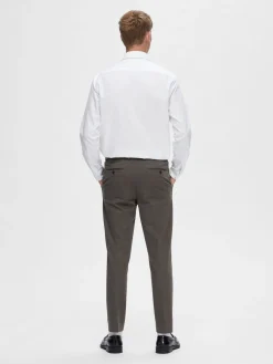 Selected Suorat Housut|Kaikki Housut Ja Farkut>Miesten Housut SLIM AITOR TROUSER NOS Ruskea Kuosi