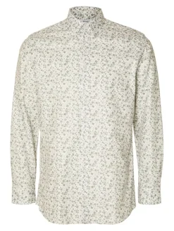 Selected Kauluspaidat|Kaikki Paidat>Miesten Kauluspaita Ethan Aop Shirt Nos Vihreä Kuosi