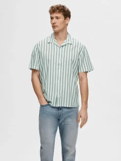 Selected Kauluspaidat|Kaikki Paidat>Miesten Kauluspaita, K RELAX NEW LINEN SS RESORT