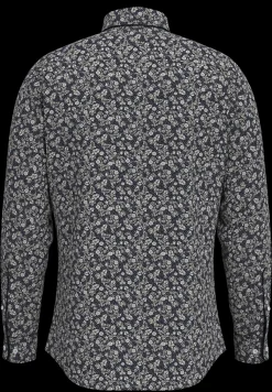 Selected Kauluspaidat|Kaikki Paidat>Miesten Kauluspaita, SLIM PERFORMANCE AOP SHIRT Sky Captain Blue Floral