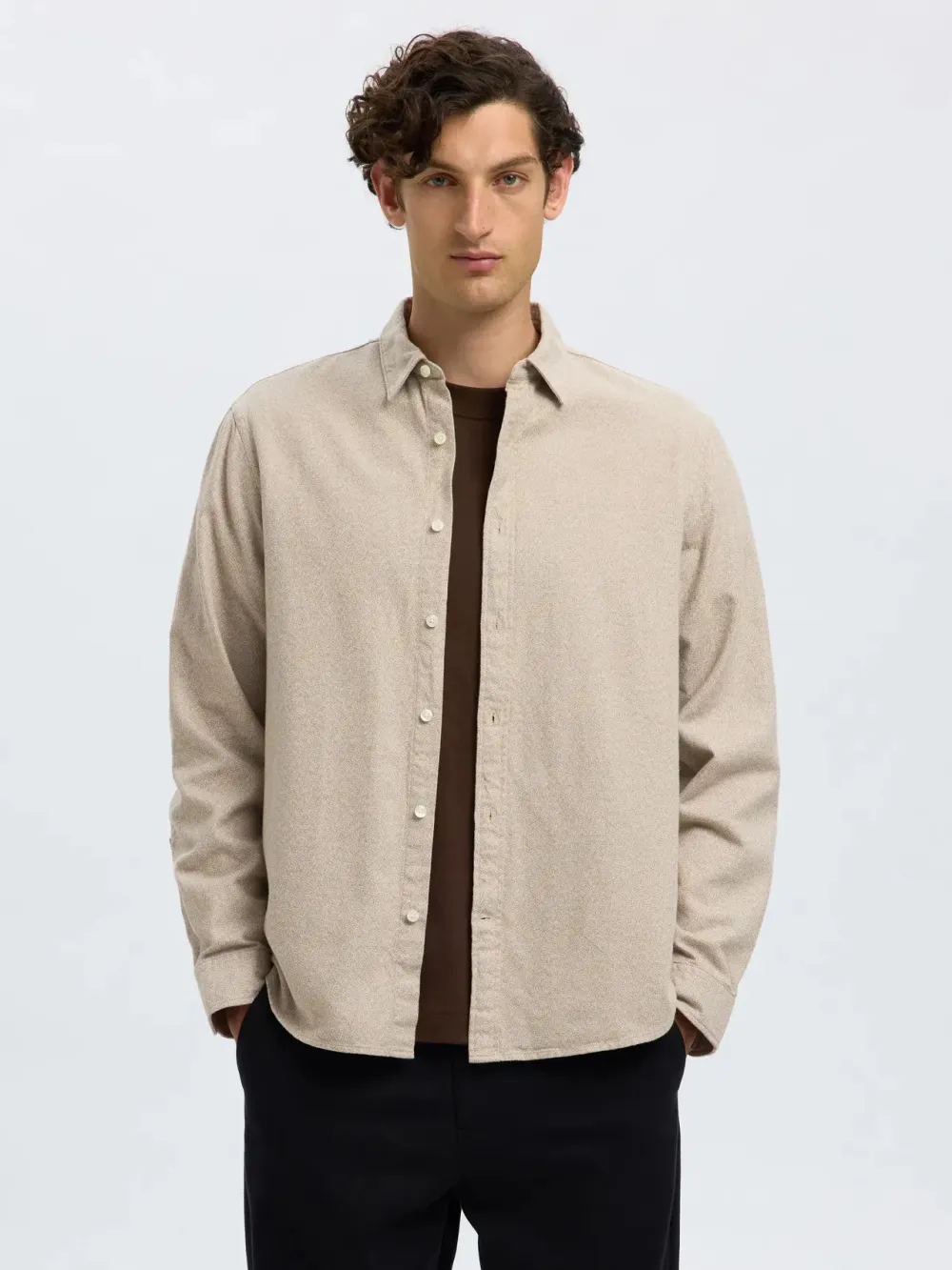 Selected Kauluspaidat|Kaikki Paidat>miesten kauluspaita, REG NOAH BRUSHED TWIST SHIRT