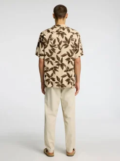 Selected Kauluspaidat|Kaikki Paidat>miesten kauluspaita, REGNOA SS RESORT Ruskea Kuosi