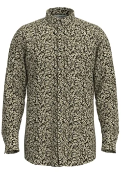 Selected Kauluspaidat|Kaikki Paidat>Miesten Kauluspaita, ETHAN AOP SHIRT NOS Harmaa Kuosi