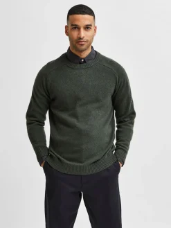 Selected Neulepuserot|Kaikki Neuleet>Miesten Neule, Coban Lambs Nos Armeijanvihreä