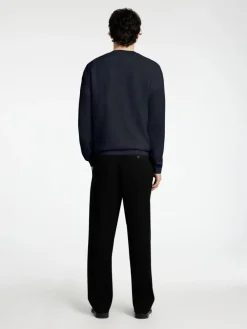 Selected Neulepuserot|Kaikki Neuleet>miesten neule, MORA LS KNIT STRUCTURE CREW NECK