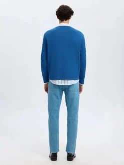 Selected Neulepuserot|Kaikki Neuleet>miesten neulepusero, MIKE LS KNIT RELAXED MOCK NECK