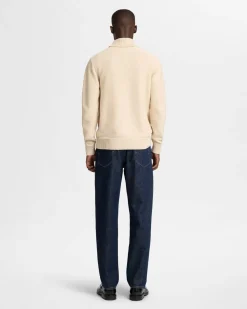 Selected Neulepuserot|Kaikki Neuleet>Miesten Neulepusero, AXEL LS ROLL NECK NOS Luonnonvalkoinen