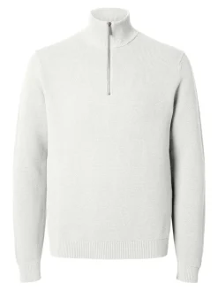 Selected Neulepuserot|Kaikki Neuleet>Miesten Neulepusero, DANE LS KNIT STRUCTURE HALF ZIP