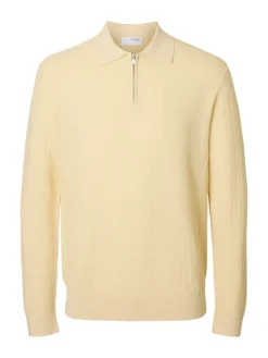 Selected Neulepuserot|Kaikki Neuleet>miesten neulepusero SLHCRAN LS Knit Structure Half Zip Polo,
