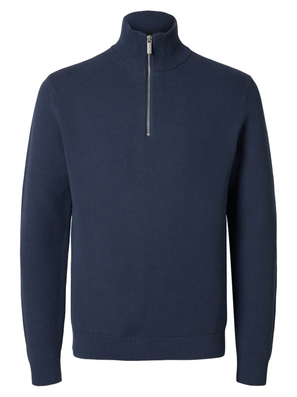 Selected Neulepuserot|Kaikki Neuleet>Miesten Neulepusero, DANE LS KNIT STRUCTURE HALF ZIP