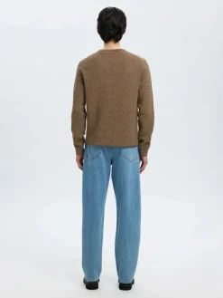 Selected Neulepuserot|Kaikki Neuleet>Miesten Neulepusero, ROSS LS KNIT STRUCTURE NOS ORGANIC COTTO