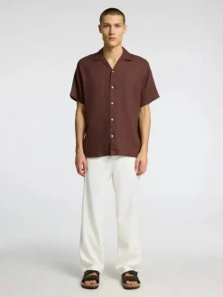 Selected Chinot Ja Kangashousut|Kaikki Housut Ja Farkut>miesten pellavasekoitehousut, K LOOSE BRODY LINEN PANT