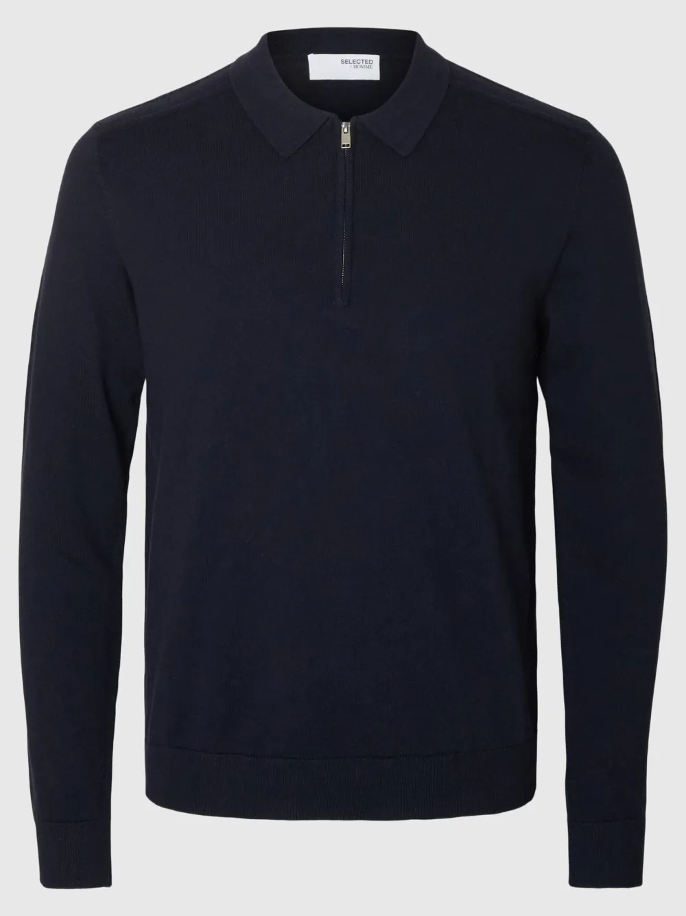 Selected Neulepuserot|Kaikki Neuleet>miesten pitkähihainen pikeepaita, SLHBERG LS HALF ZIP POLO