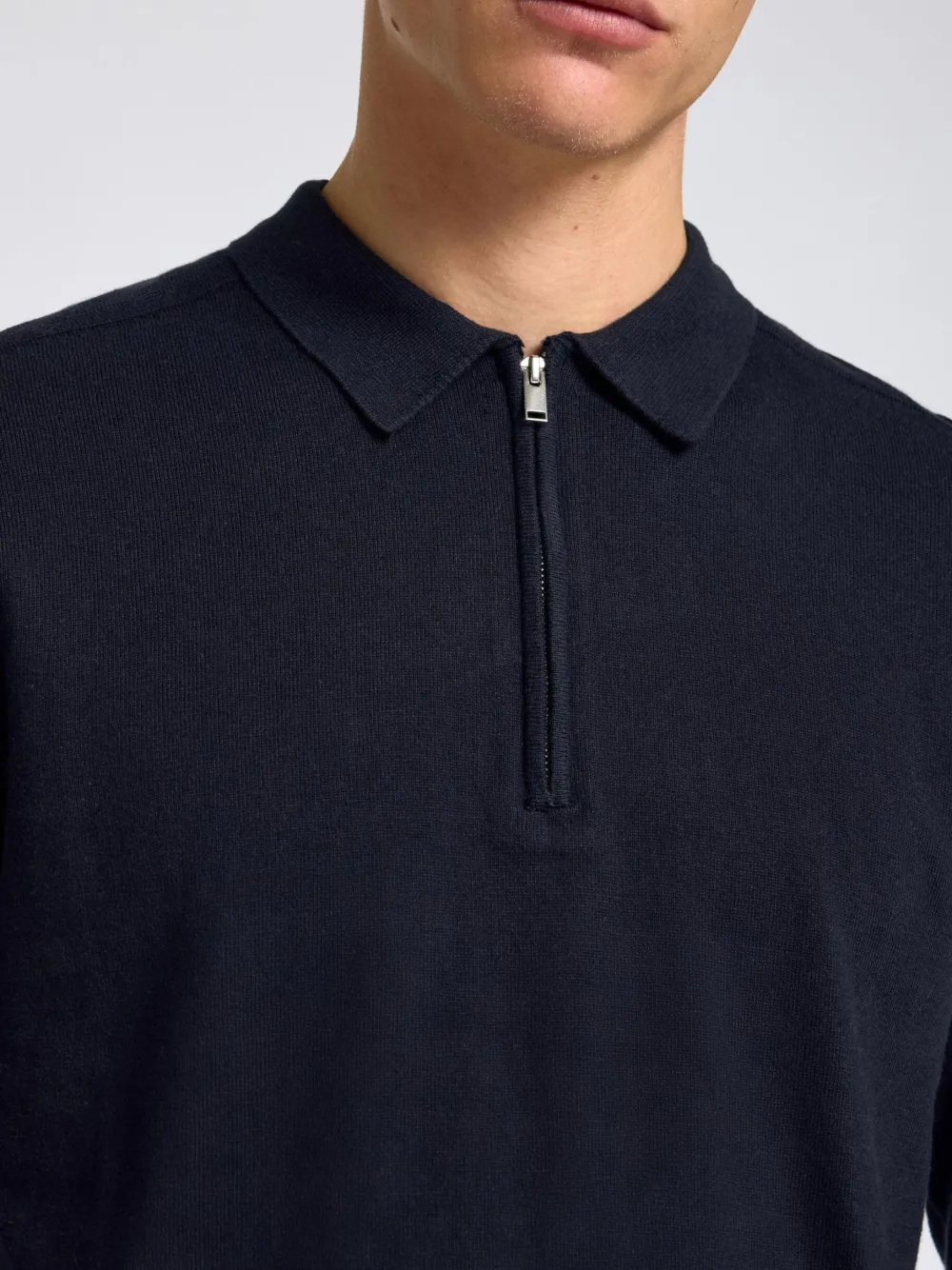 Selected Neulepuserot|Kaikki Neuleet>miesten pitkähihainen pikeepaita, SLHBERG LS HALF ZIP POLO
