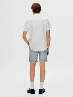 Selected Shortsit|Kaikki Housut Ja Farkut>Miesten Shortsit, SLIM LUTON FLEX SHORTS Sininen Kuosi