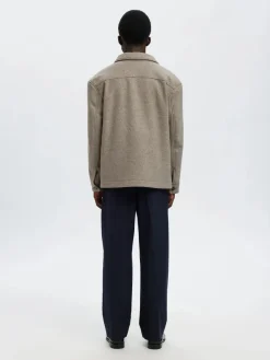 Selected Paitatakit|Kaikki Paidat>miesten takki, SLHMITCH WOOL BLEND SHACKET