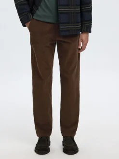 Selected Chinot Ja Kangashousut|Kaikki Housut Ja Farkut>miesten vakosamettihousut K STRAIGHT MILES CORD PANT NOS, ruskea