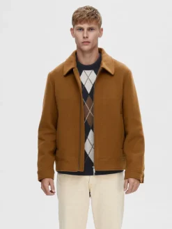 Selected Talvitakit|Kevättakit>Miesten Villakangastakki, FILIP WOOL JACKET