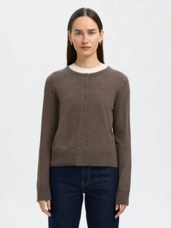 Selected Femme Neuletakit|Kaikki Neuleet>Selected naisten neuletakki, SLFTHEA LS KNIT MERINO CARDIGAN NOOS