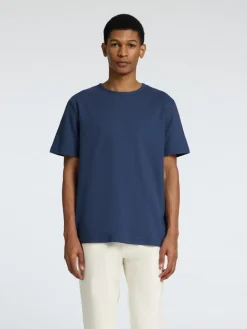 Selected T-Paidat|Kaikki Paidat>t-paita, JOSEPH PIQUE SS O-NECK Indigo