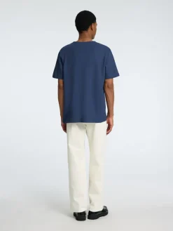 Selected T-Paidat|Kaikki Paidat>t-paita, JOSEPH PIQUE SS O-NECK Indigo