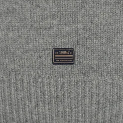 Signal Neulepuserot|Kaikki Neuleet>miesten neulepusero KosmusSI wool crewneck, vaaleanharmaa