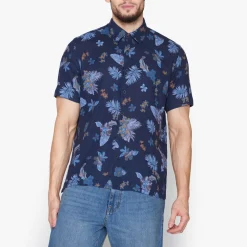 Signal Pikeepaidat|Kaikki Paidat>miesten pikeepaita, TRAMP PRINT COTTON LINEN