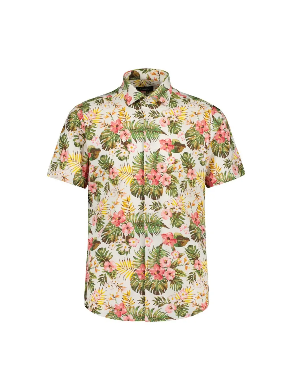 Sinnuu Kauluspaidat|Kaikki Paidat>Miesten Kauluspaita, Technical Performance Shirt SS California, Vihreä Monivärinenkuosi