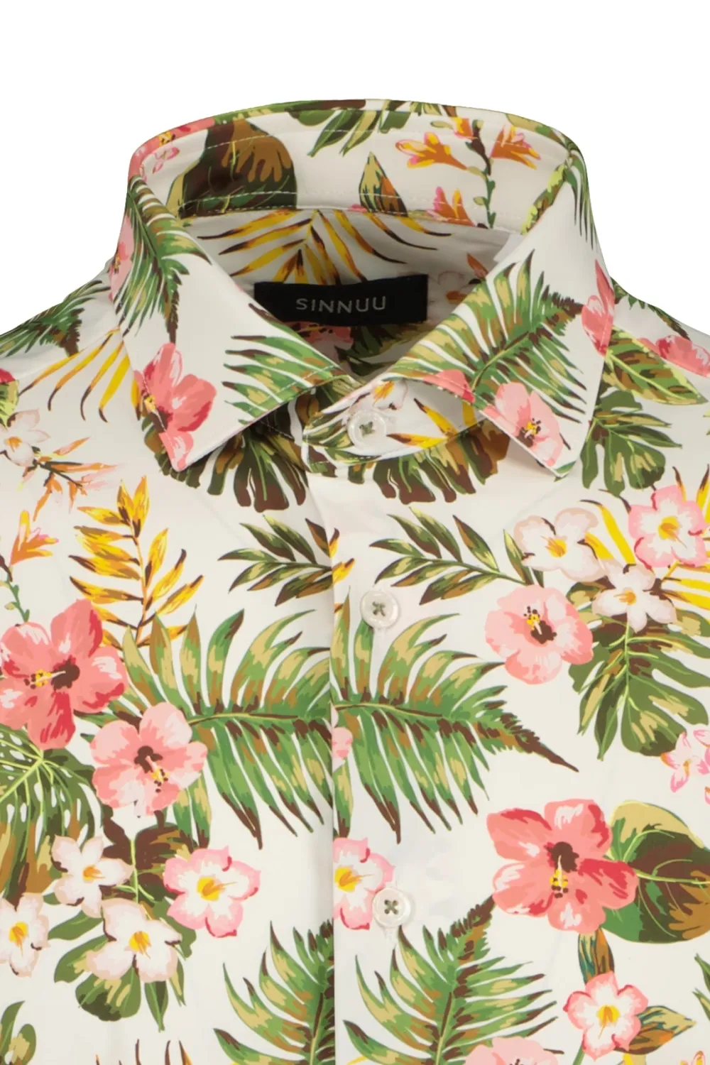 Sinnuu Kauluspaidat|Kaikki Paidat>Miesten Kauluspaita, Technical Performance Shirt SS California, Vihreä Monivärinenkuosi